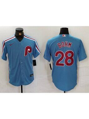 Alec Bohm Blue Stitched Jersey